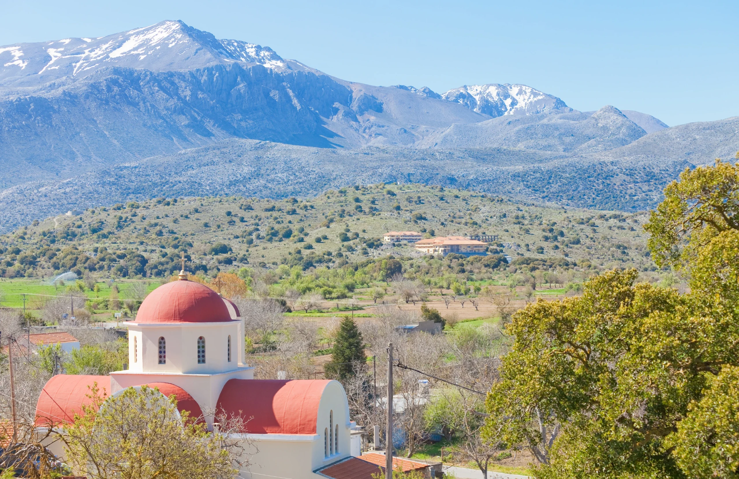 Plateau de Lassithi avec la grotte de Zeus